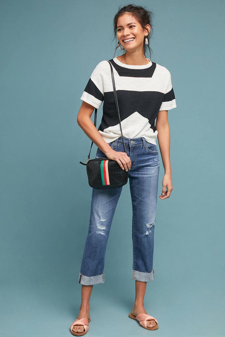 Ag Jeans Ag The Ex-boyfriend Mid-rise Cropped Jeans
