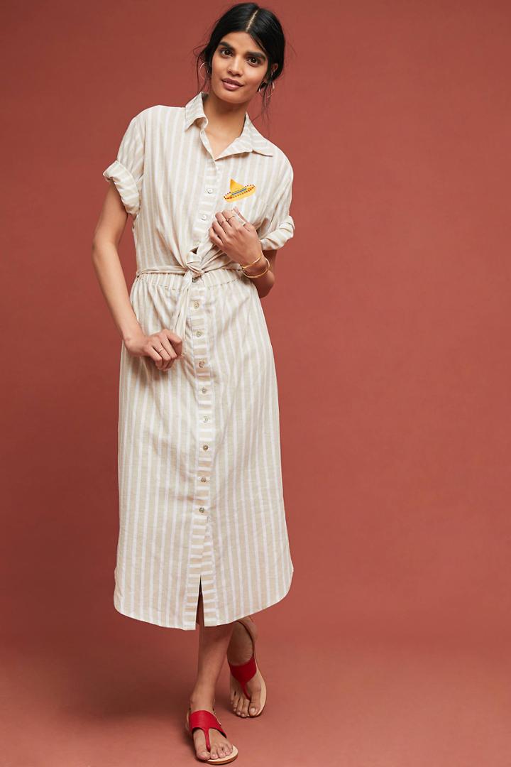 Corey Lynn Calter Fiesta Striped Shirtdress