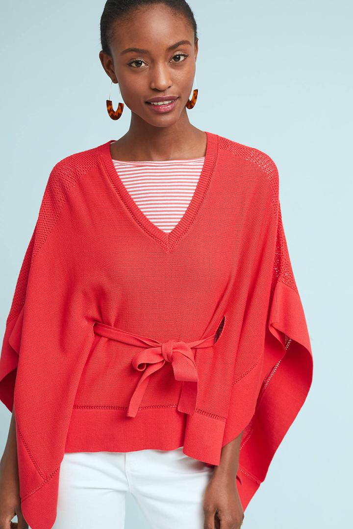 H.one Frisco Belted Poncho Pullover