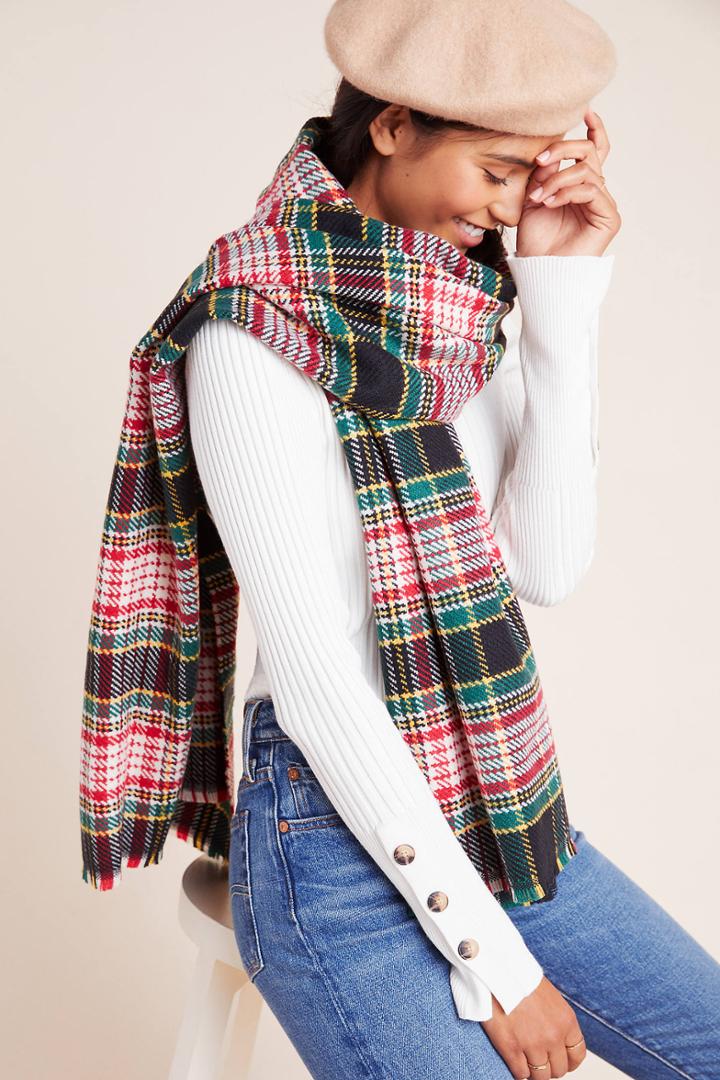 Anthropologie Cordelia Plaid Scarf
