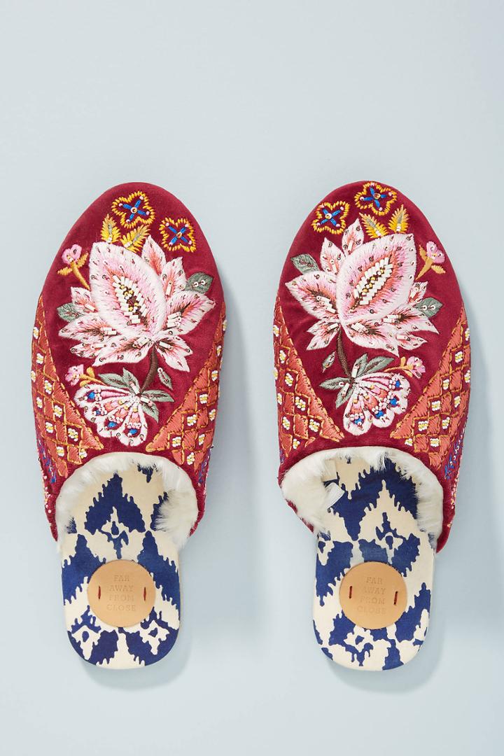 Far Away From Close Embellished Slide Slippers