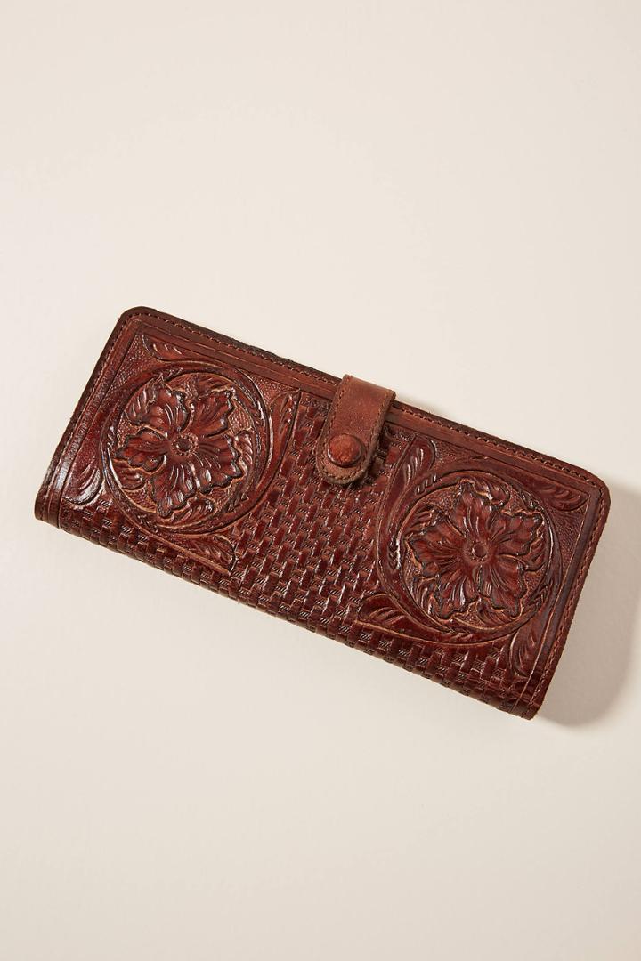 Hobo Embossed Leather Wallet