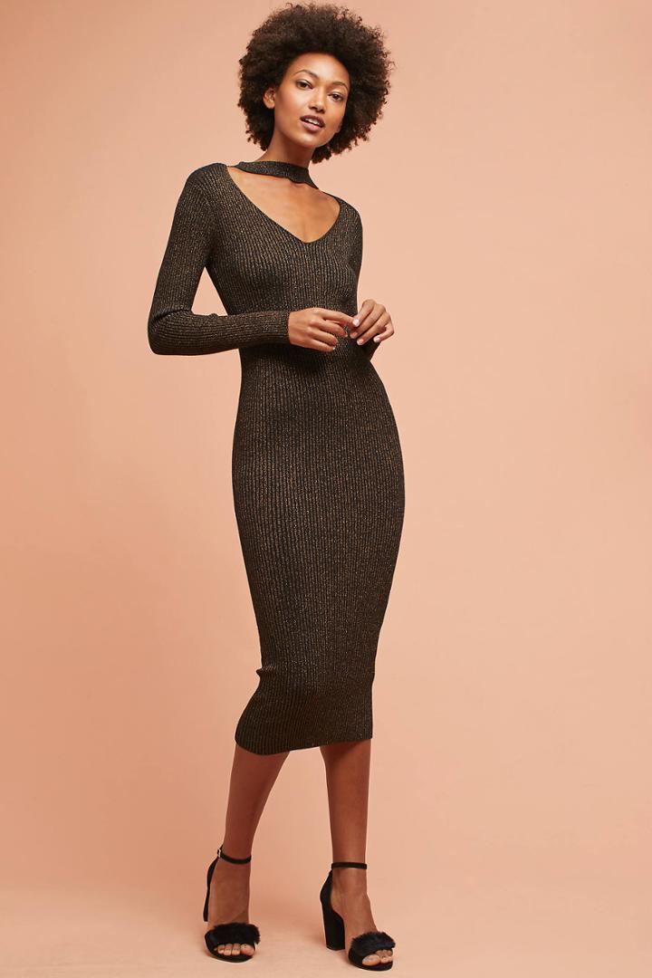 Deby Debo Ribbed Cutout Dress