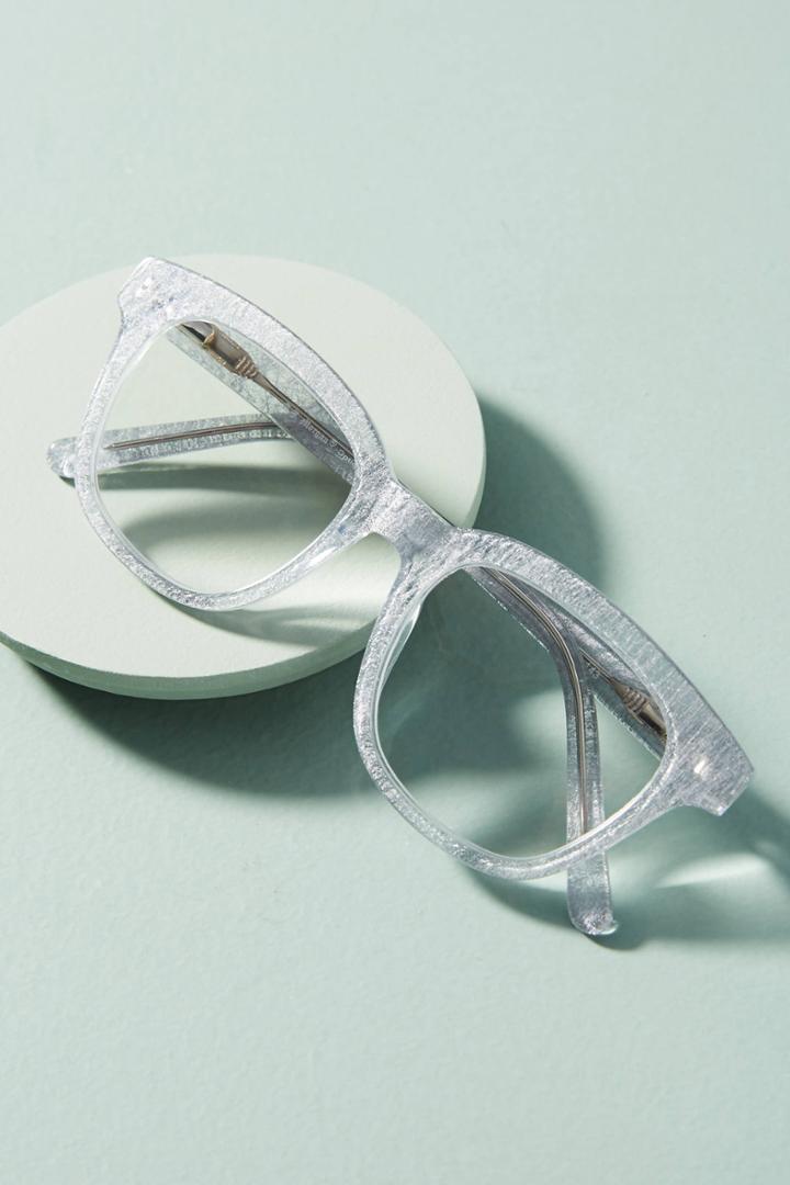 Anthropologie Glittered Grey Reading Glasses