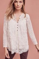 Floreat Scalloped Lace Henley