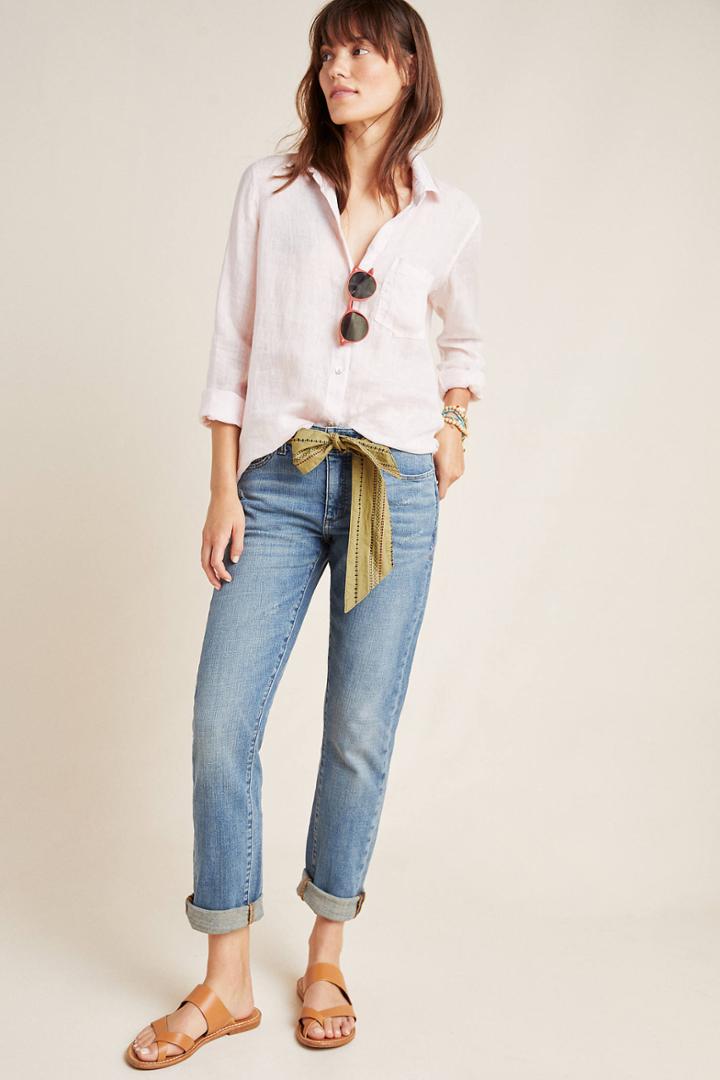 Pilcro And The Letterpress Pilcro Mid-rise Slim Boyfriend Jean
