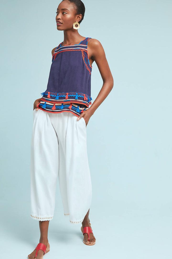 Maeve Palos Verdes Tasseled Tank
