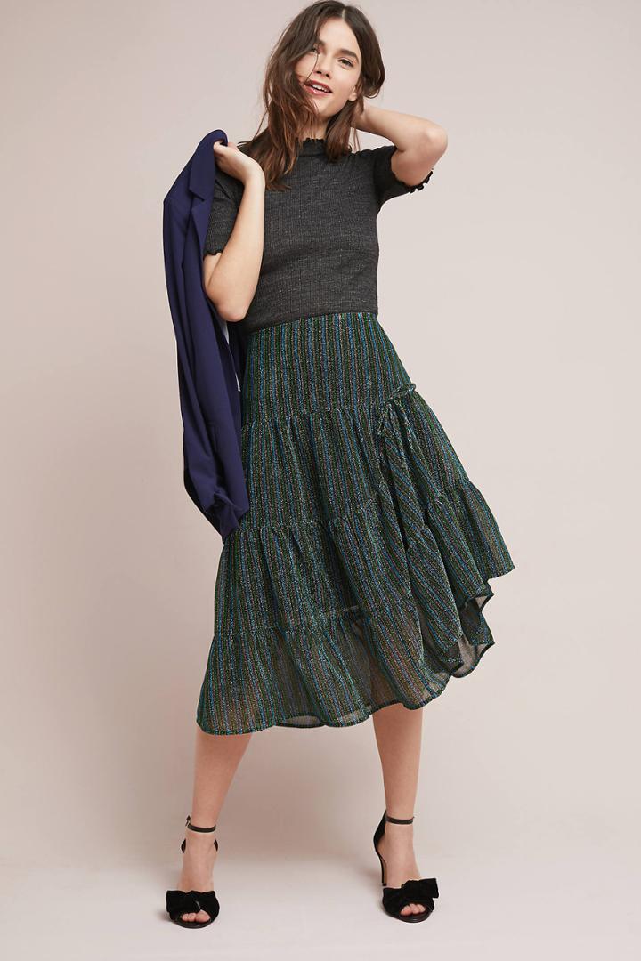 Eva Franco Holly Metallic Skirt