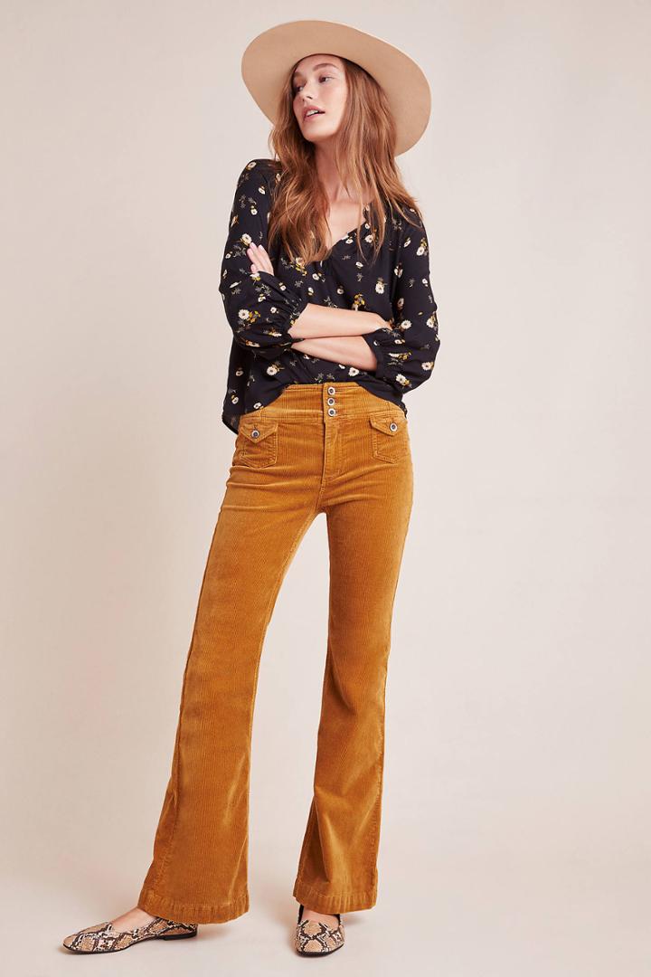 Pilcro And The Letterpress Pilcro High-rise Bootcut Corduroy Jeans
