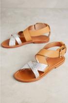 Sanchita Coelia Crossed Metallic Sandals
