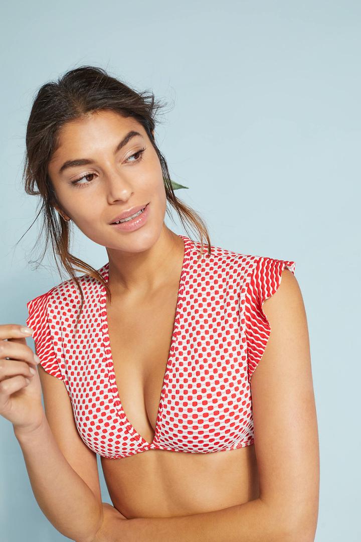 Shoshanna Polka Dot Bikini Bikini Top