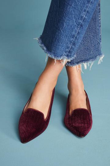 Bisue Ballerinas Velvet Embossed Loafers
