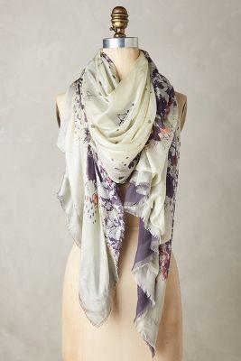 Anthropologie Violet Waves Scarf
