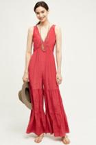 Elevenses Embroidered Silk Jumpsuit