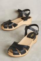 Swedish Hasbeens Suzanne Debutant Clogs Black