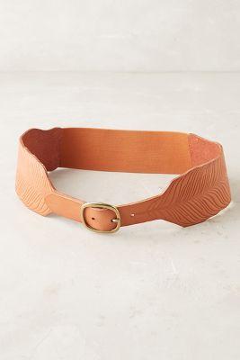 Anthropologie Feather Corset Belt