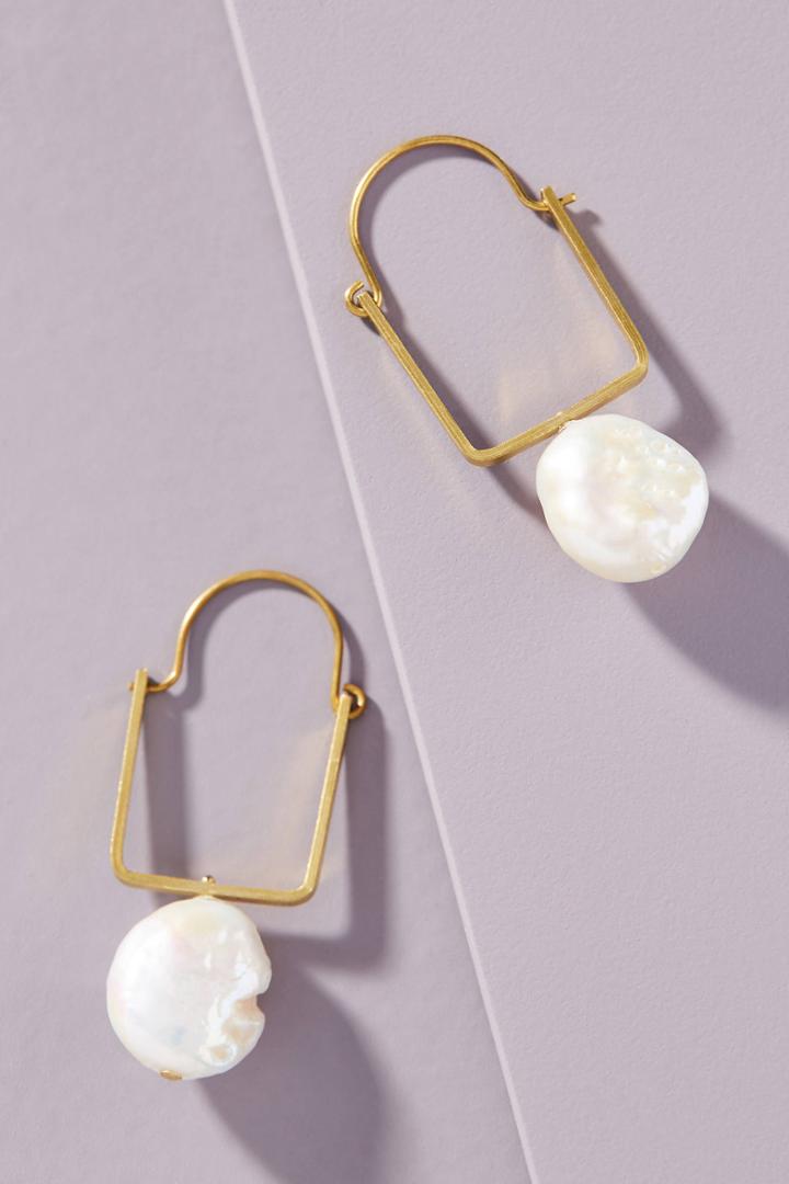 Anthropologie Cecilia Pearl Drop Earrings