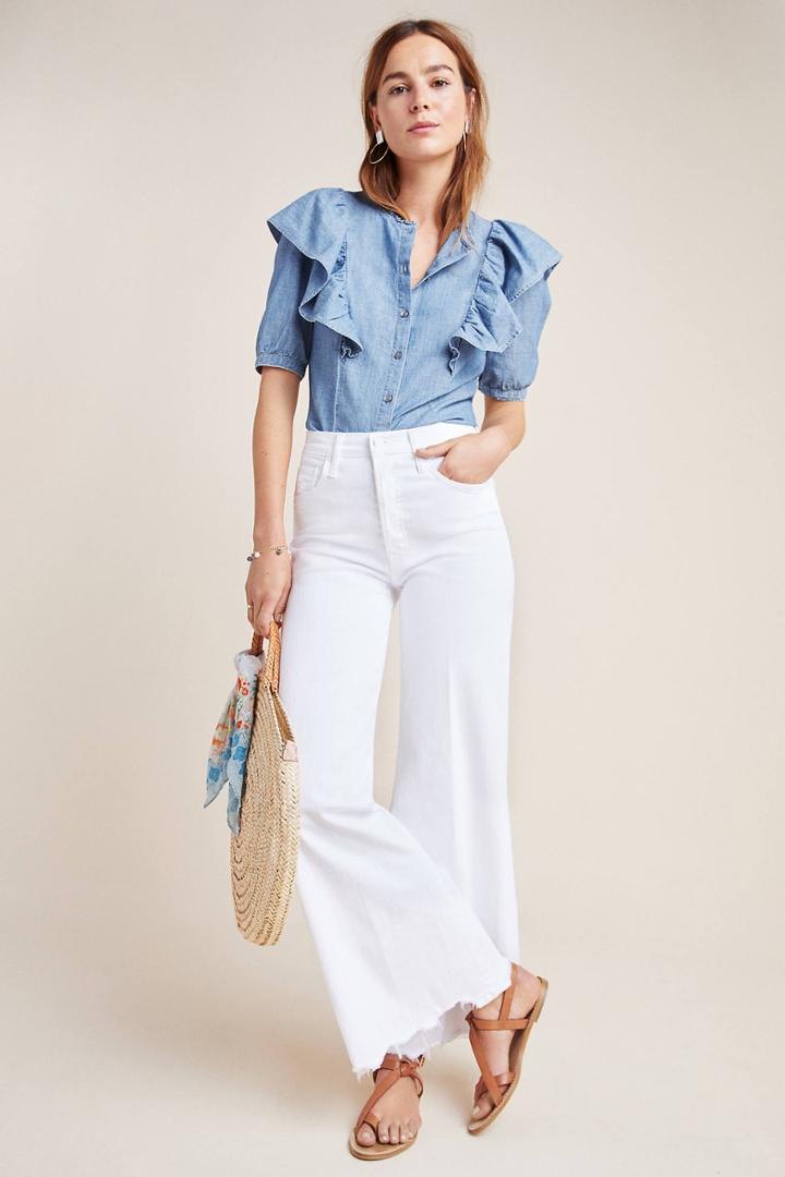 Mother The Tomcat Roller Chew High-rise Wide-leg Jeans