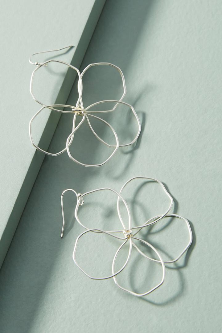 Anthropologie Wire Violet Drop Earrings