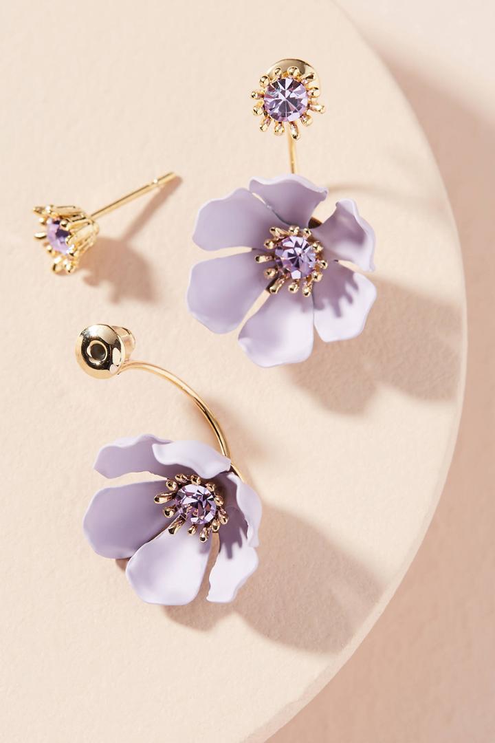 Anthropologie Dusk Blossom Drop Earrings