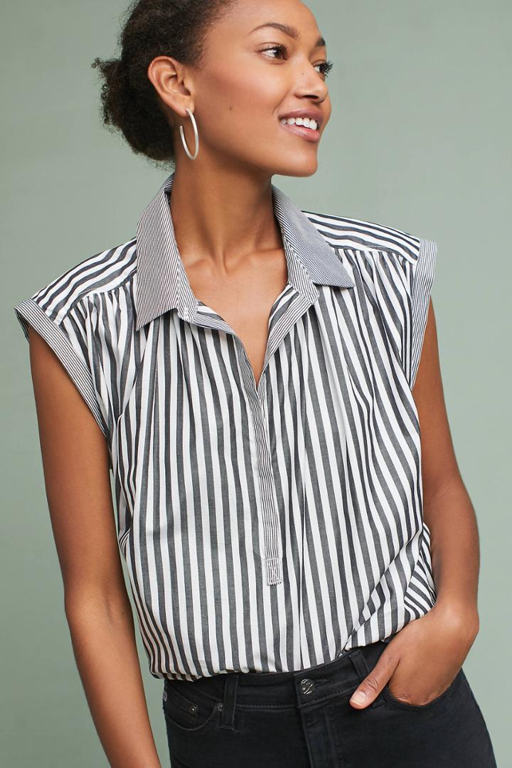 Ag Jeans Ag Striped Henley Tee
