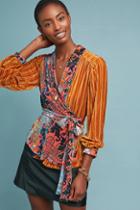 Moulinette Soeurs Velvet Patchwork Wrap Top