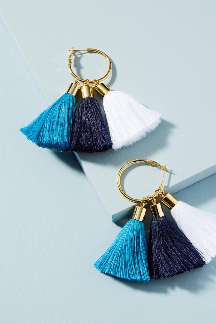 Mignonne Gavigan Triple Tassel Drop Earrings