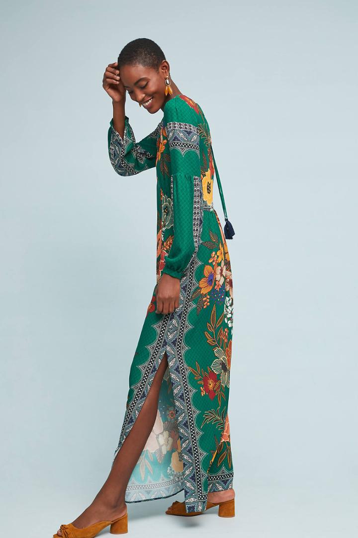 Farm Rio For Anthropologie Farm Rio Verdor Maxi Dress