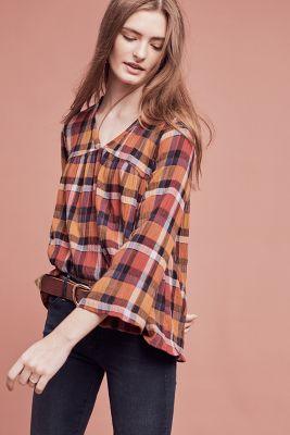 Tylho Orgenta Plaid Top