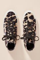 Superga Leopard-printed Velvet High-top Sneakers