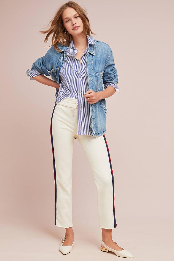 Mother High-rise Slim Track Pants