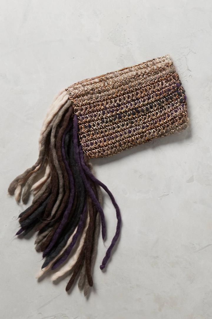 Lorenza Gandaglia Fringed-yarn Clutch