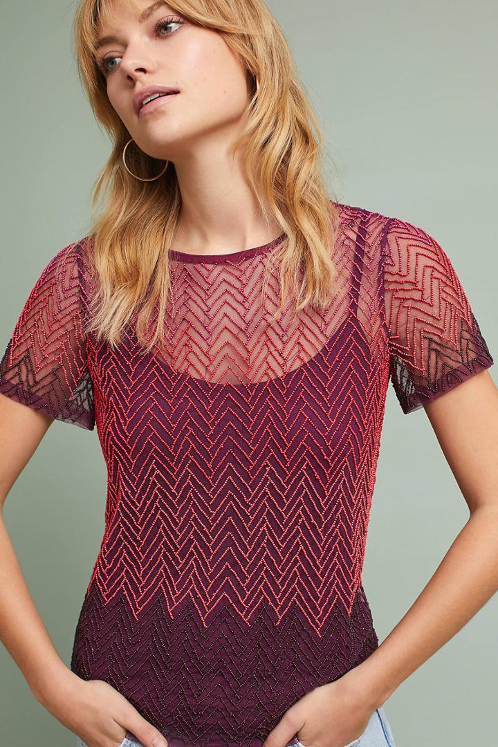 Moulinette Soeurs Chevron Beaded Top