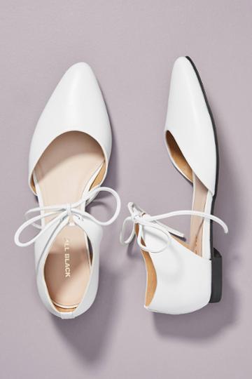 All Black Tie-up Flats