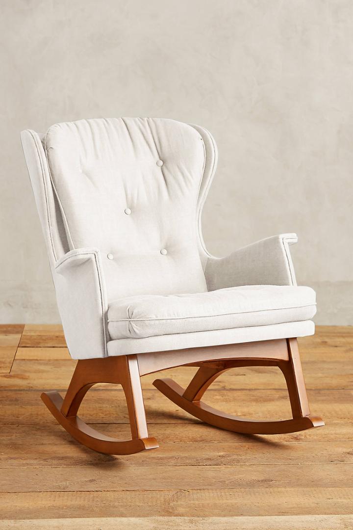 Anthropologie Belgian Linen Finn Rocker