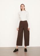 Vince Double Wool Cropped Wide Leg Pant