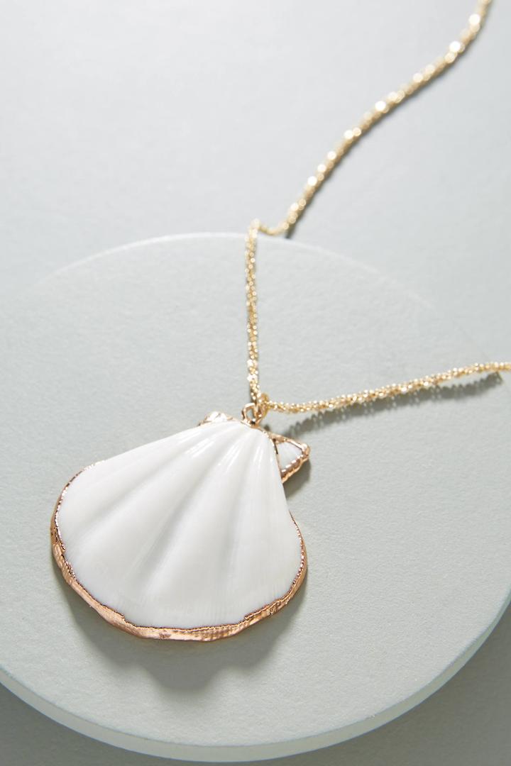 Anthropologie Treasured Shell Pendant Necklace