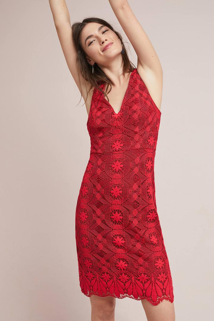 Maeve Camari Lace Column Dress