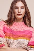 Rose Carmine Angeline Turtleneck Pullover