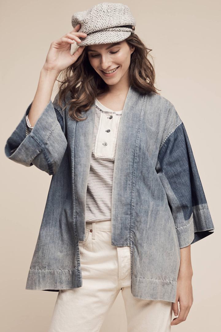 Bliss & Mischief Washed Denim Kimono