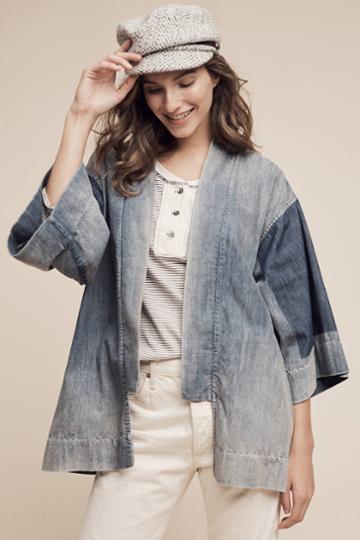Bliss & Mischief Washed Denim Kimono