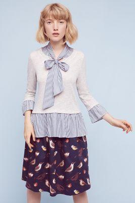 Sunday In Brooklyn Layered Tie-neck Top