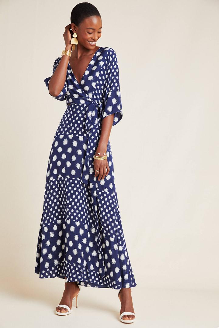 Diane Von Furstenberg Elise Wrap Maxi Dress