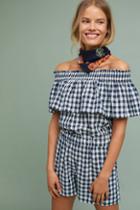 4our Dreamers Gingham Off-the-shoulder Romper