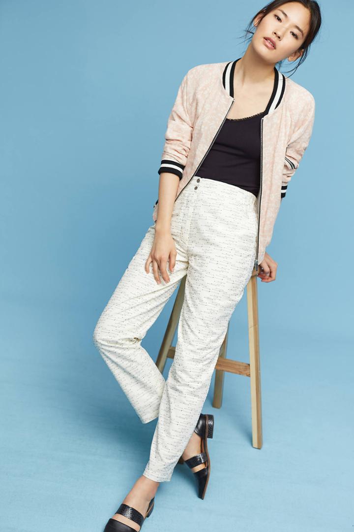 34n 118w Tapered Textured Trousers