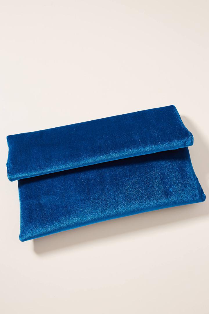 Anthropologie Peggy Velvet Roll-top Bag