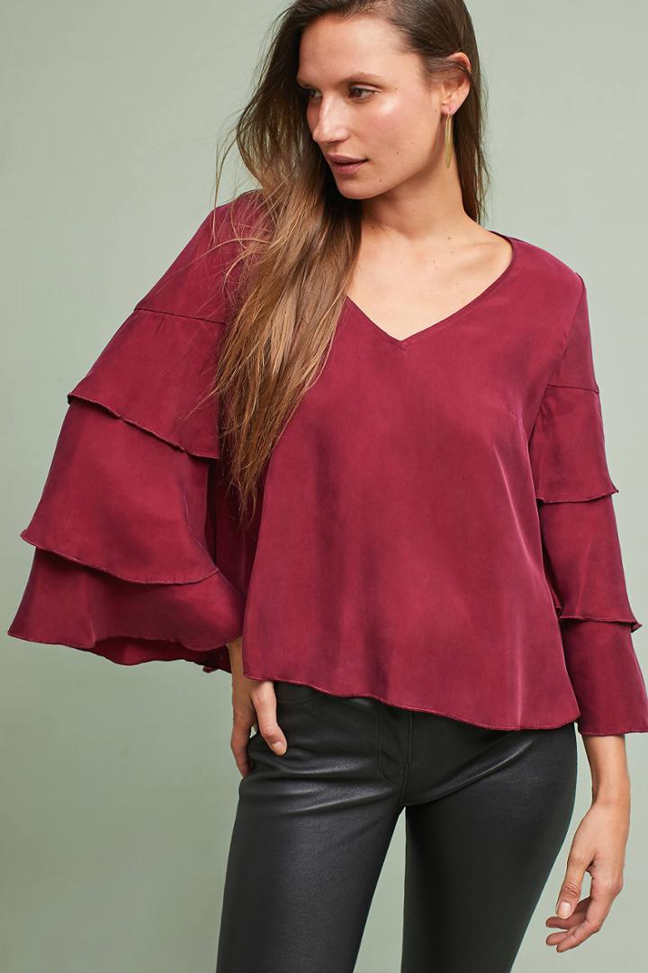 Paper Crown Petite Nadira Ruffled Top
