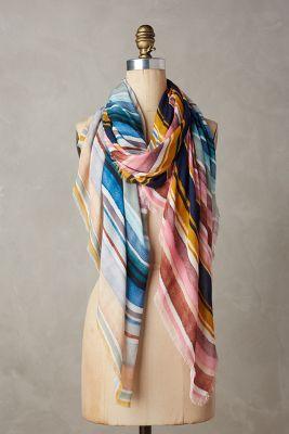 Anthropologie Windstripe Oblong Scarf