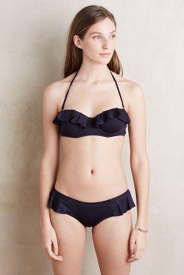 Eberjey Ruffled Halter Top Dark Blue