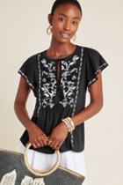Anthropologie Alexandrine Embroidered Blouse